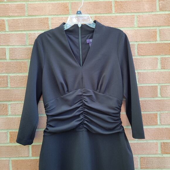 NYDJ V Neck Sculpt Shapewear Sheath Dress Size 12 Slimming - Picture 2 of 6